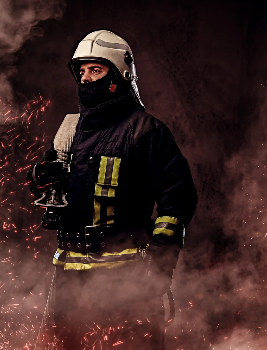 Symbolfoto: Feuerwehrangehöriger im Einsatz